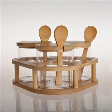 Bambusest kaanega säilituspurgid