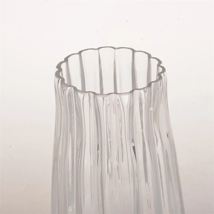 Hand Blown Transparent Flower Glass Vase/Crystal Vase