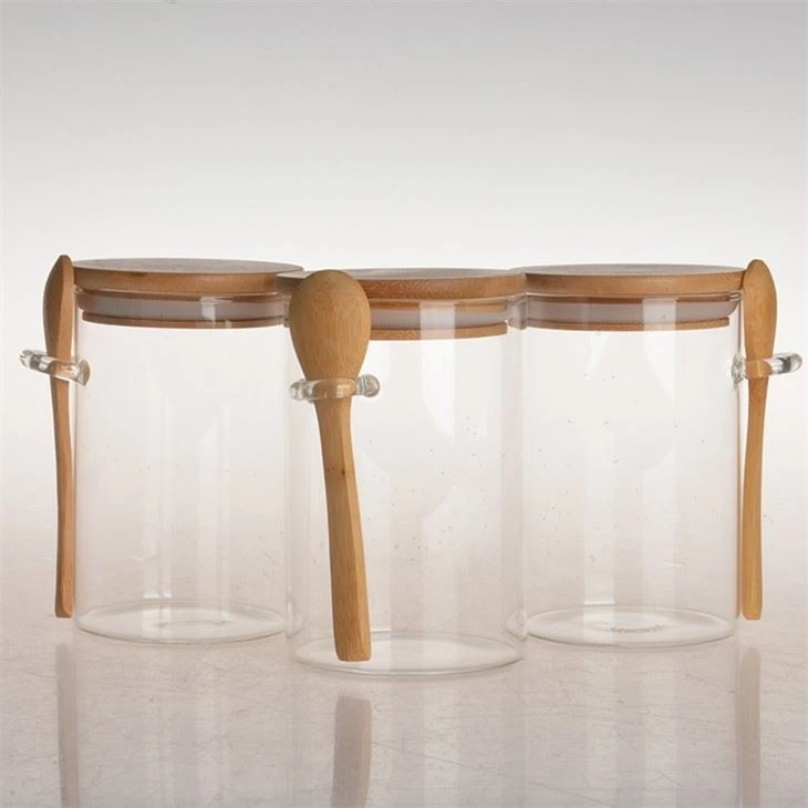 Set Of 3 Airtight Glass Jars With Lids