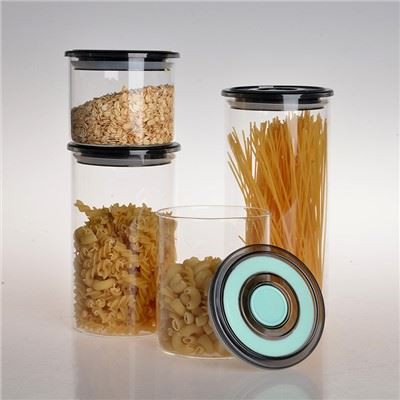 Köögi klaaskanistrite komplekt