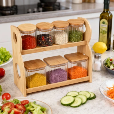 7-osaline kõrge boorsilikaatklaasist purkide komplekt