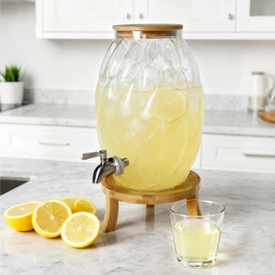 Suure-mahuga ovaalne klaasist dosaator