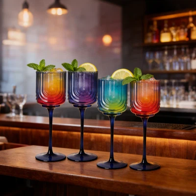 U-Groove tekstuuriga veiniklaas